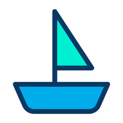 Lineal color Boat icon