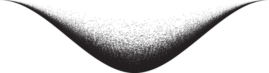 Sprayed black wavy line .Graffiti art design . Noise dispersion logo . Spray effect .Grunge curved line . Grainy, gritty textured line . Distressed element .vector 