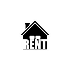 Rent house icon isolated on transparent background