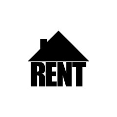 Rent house icon isolated on transparent background