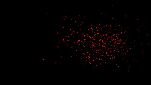 Animated video of disintegration of broken glass particles text Welcome