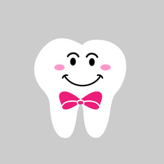 Tooth icon vector. Tooth Fairy illustration sign. Funny tooth symbol or logo.