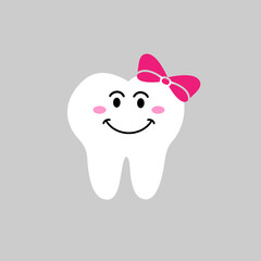 Tooth icon vector. Tooth Fairy illustration sign. Funny tooth symbol or logo.