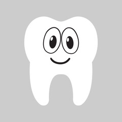 Tooth icon vector. Tooth Fairy illustration sign. Funny tooth symbol or logo.