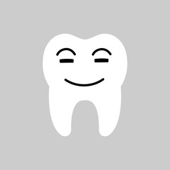Tooth icon vector. Tooth Fairy illustration sign. Funny tooth symbol or logo.