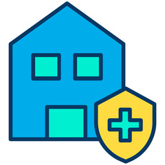 Obraz premium Lineal color Medical Home icon