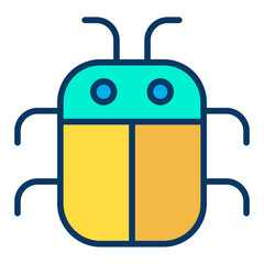 Lineal color Bug icon