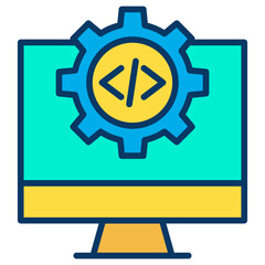 Lineal color Code development icon