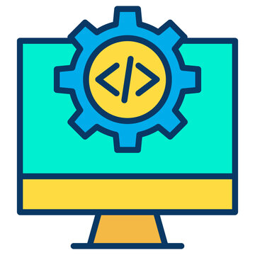 Lineal color Code development icon