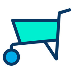 Lineal color Wheelbarrow icon