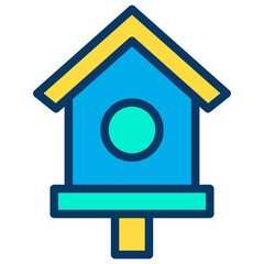 Lineal color Bird house icon