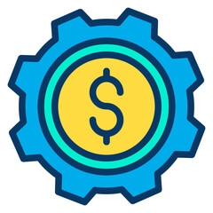 Lineal color Dollar Settings icon