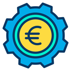 Lineal color Euro Settings icon