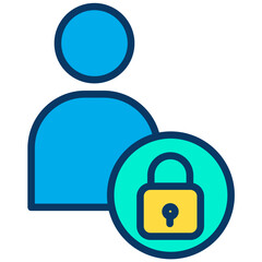 Lineal color Profile Lock icon