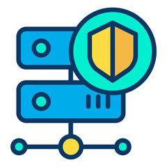 Lineal color Hosting Shield icon