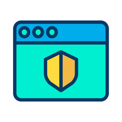 Lineal color Web Shield icon