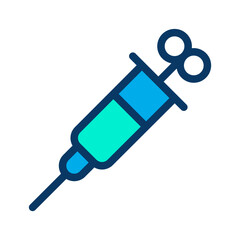 Lineal color syringe icon