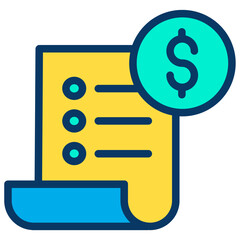 Lineal color Education Bill icon