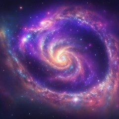 Fototapeta premium Journey through the cosmos, celestial dance of swirling galaxies, nebulae, and distant planets, evoking the power and energy of space.
