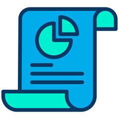 Lineal color Analytics documents icon