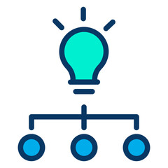 Lineal color Idea Flow icon