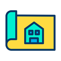 Lineal color Home Plan icon