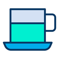Lineal color Coffee cup icon