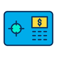 Lineal color Dollar locker icon