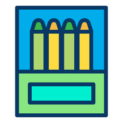 Lineal color Crayons icon