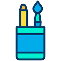 Lineal color Painting tools cup icon