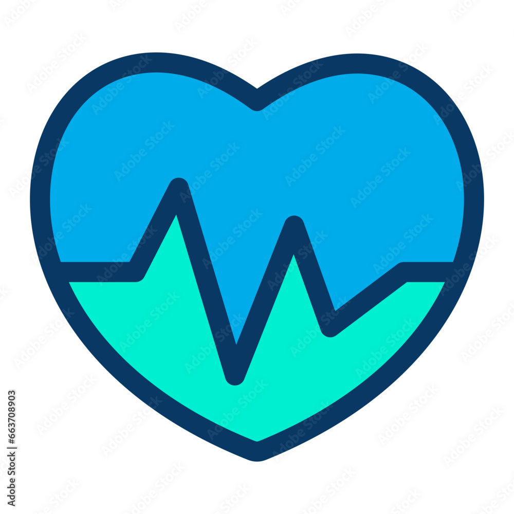 Poster lineal color heart arrow icon