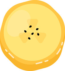 Banana cut icon