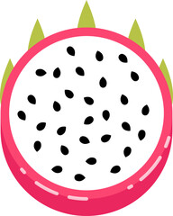 Dragon fruit cut icDragon fruit cut iconon