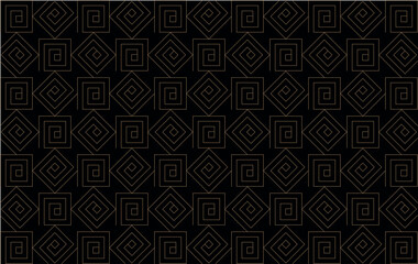 Luxury gold square pattern background on black background, Christmas patterns & geometric pattern