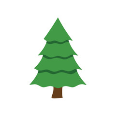 Christmas tree icon. Vector illustration of pine tree 