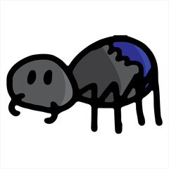 Halloween element. Hand drawn vector illustration.