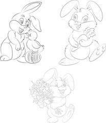 easter bunny and eggs