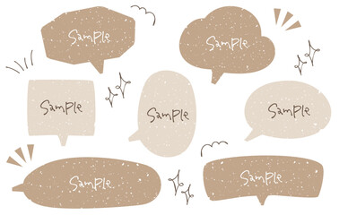 かすれた吹き出し　はんこ　ナチュラル　blurred speech bubble