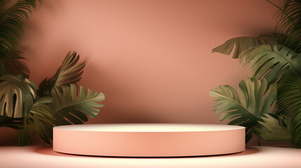 Obraz premium Podium background minimal pastel