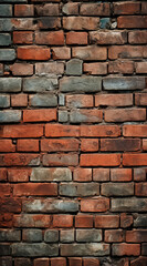 Obraz premium a brick wall. red color, wide panorama of masonry. Background of old vintage brick wall. texture brickwork concept