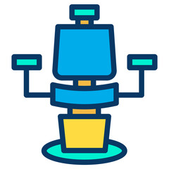 Lineal color Salon Chair icon