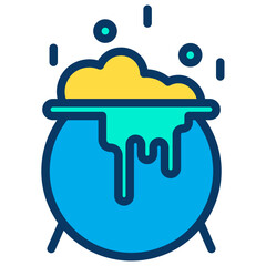 Lineal color Cauldron pot icon