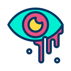 Lineal color Valentine Eye icon