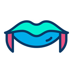 Lineal color Evil Lips icon