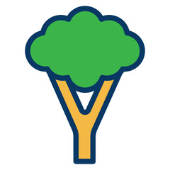 Lineal color Broccoli icon