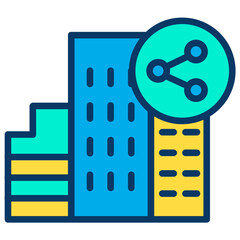 Lineal color Share Hotel icon