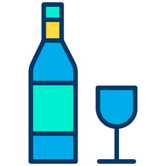 Lineal color Wine icon
