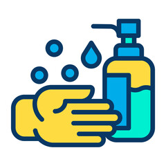 Lineal color Hand wash icon