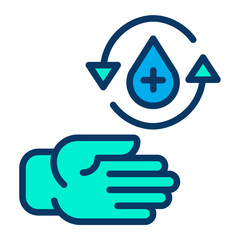 Lineal color Hygiene hand icon