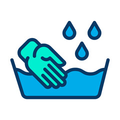 Lineal color Laundry bucket icon